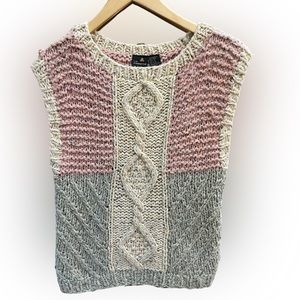 Vintage 90s Liz Claiborne Sport Tri-tone Pastel Sweater Vest